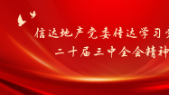 信(xin)達地産(chan)黨委(wei)傳(chuan)達學(xué)習黨的(de)二十屆三中(zhong)全會精(jīng)神